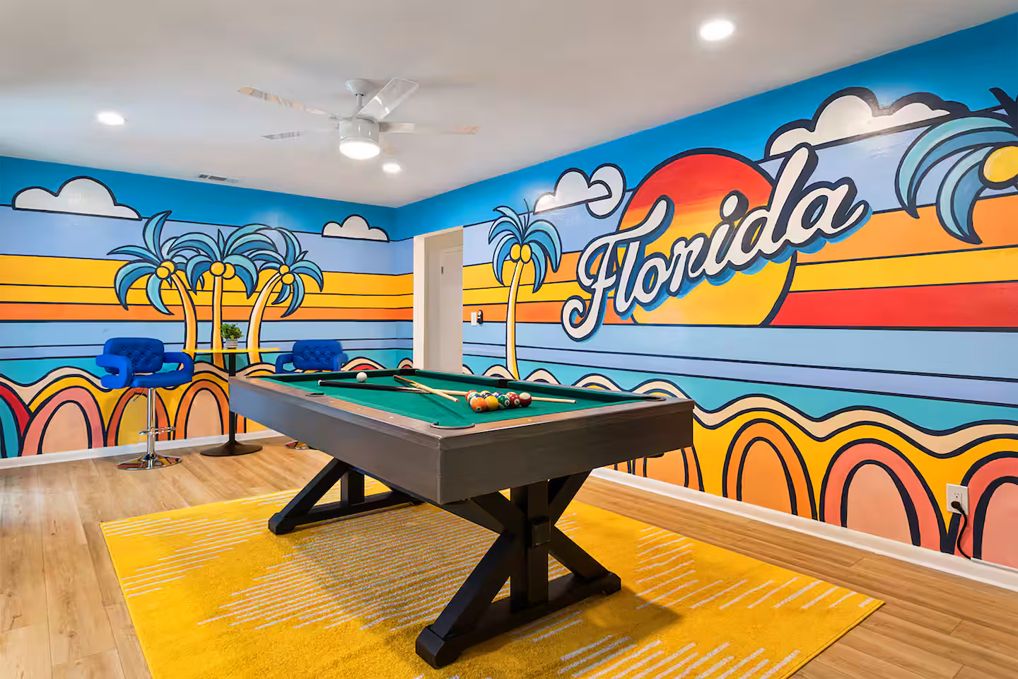 Home office built in a converted garage in Tampa Bay